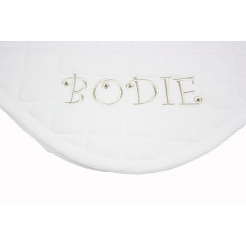 Personalised Embroidered High Withered Dressage Saddle Cloth With Crystals
